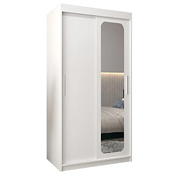 Abiks Meble Armoire PROMO T2 À Portes Coulissantes 200/100/62 2 Portes (Blanc/Blanc)