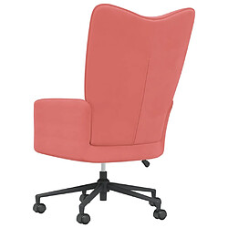 Acheter vidaXL Chaise de relaxation Rose Velours