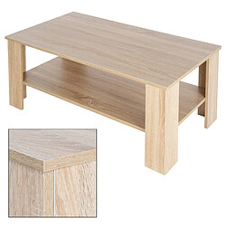 Avis Ecd Germany Table basse de salon table d'appoint élégante moderne Sonoma chêne 100x43x57 cm