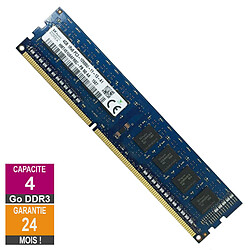 Barrette Mémoire 4Go RAM DDR3 Hynix HMT451U6AFR8C-PB DIMM PC3-12800U - Reconditionné