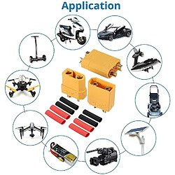 Avis 10 paires de connecteurs XT90 de haute qualité, mâle-femelle, connecteurs de batterie modèle Rc Lipo