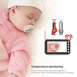 Acheter Babyphone Camera Avec Écran 4.5 Pouces Vision Nocturne Musique Température EU Plug YONIS