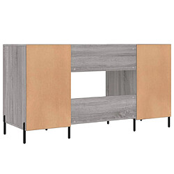 Acheter Helloshop26 Bureau table poste de travail meuble d'ordinateur informatique étude sonoma 140 x 50 x 75 cm bois d'ingénierie gris 02_0023956