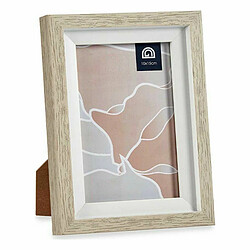 Gift Decor Cadre photo 13,5 x 18,8 x 2 cm Verre Beige Blanc Plastique (6 Unités)