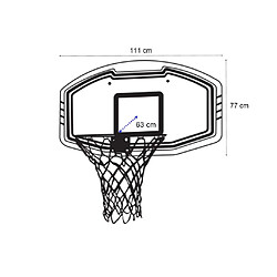 Acheter Vente-Unique Panier de basket mural blanc - L111 x H77 cm - BEMIDJI