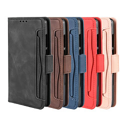 Wewoo Housse Coque Étui en cuir à Motif peau de veau de style portefeuille pour Huawei P30avec fente carte séparée marron