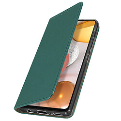 Avizar Étui Samsung A42 5G Housse Folio Porte-carte Fonction Support Vidéo Vert