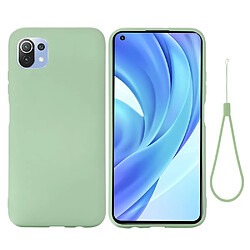 Coque en silicone Liquide avec Sangle vert pour votre Xiaomi Mi 11 Lite 4G/5G