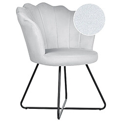 Beliani Fauteuil LOVELOCK Velours Gris