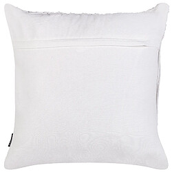 Beliani Lot de 2 coussins BAMIAN Coton 45 x 45 cm Géométrique Macramé Blanc cassé pas cher