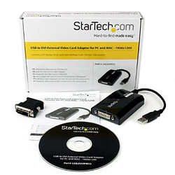 StarTech.com USB to DVI Adapter - External USB Video Graphics Card for PC and MAC- 1920x1200 pas cher