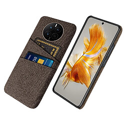 Coque en TPU anti-chute avec deux porte-cartes pour votre Huawei Mate 50 4G - marron