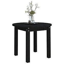 Acheter Maison Chic Table basse,Table Console Table d'appoint, Table pour salon Noir Ø 55x45 cm Bois massif de pin -MN37752