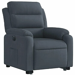 Avis Maison Chic Fauteuil Relax pour salon, Fauteuil inclinable électrique gris foncé velours -GKD28626