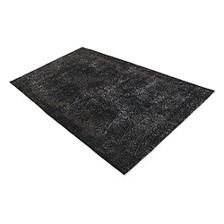 Avis Vidal Tapis de laine 203x114 noir Ultra Vintage