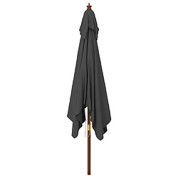 Avis vidaXL Parasol de jardin avec mât en bois anthracite 300x300x273 cm