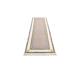 Avis Vidal Tapis de couloir en laine 302x81 gris Darya