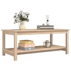 Acheter ComfortXL Table Basse 110x55x45 Cm Bois Massif De Pin