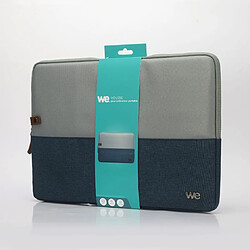 We HOUSSE sleeve PC 17,3 '' bicolore BLEU, protection antchoc, attache antivol