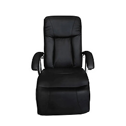 vidaXL Fauteuil de massage Noir Similicuir