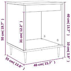 vidaXL Tables de chevet 2 pcs chêne sonoma 40x35x50 cm bois ingénierie pas cher