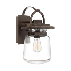 Elstead Lighting Applique murale extérieur Quoizel Verre Transparent,aluminium Bronze occidental