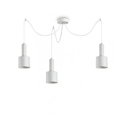 Ideal Lux Suspension Holly Métal blanc 3 ampoules 37cm