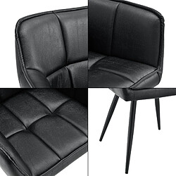 Helloshop26 Fauteuil de salon élégant siège rembourré design imitation velours polyester métal 79 cm noir 03_0005208 pas cher