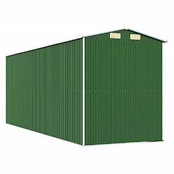 Acheter Helloshop26 Abri de jardin cabane cabanon maison de stockage remise extérieur hangar outils robuste 192 x 523 x 223 cm acier galvanisé vert 02_0022365