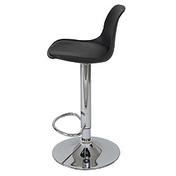 Acheter Decoshop26 2x tabourets de bar tabouret de comptoir pivotant en synthétique noir base et cadre en acier chromé 04_0000489