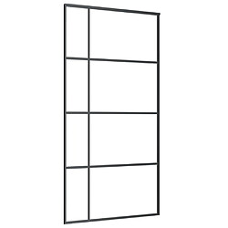 vidaXL Porte coulissante Verre ESG et aluminium 102,5x205 cm Noir