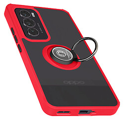 Avizar Coque pour Oppo Reno 12 Pro Bague Métallique Support Vidéo Rouge