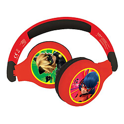 Lexibook Casque 2 en 1 Miraculous Bluetooth et Filaire confortable et pliable avec limitation de son