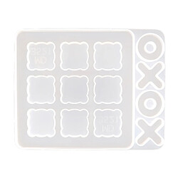 DIY Tic-Tac-Toe Silicone Moule Cristal Résine Moules pour Coulée Écologique Robuste Bijoux Coulée Moule 243x193x11mm