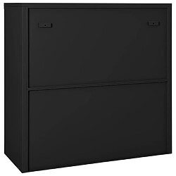 vidaXL Armoire à portes coulissantes avec jardinière Anthracite Acier pas cher