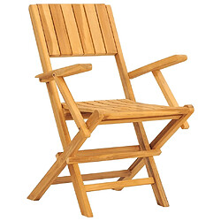 Avis Maison Chic Lot de 2 Chaises de jardin,Fauteuil d'extérieur pliantes 55x61x90 cm bois massif teck -MN67814