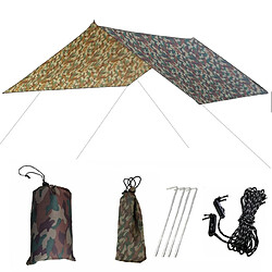 Universal Camouflage extérieur Canopy multifonctionnel imperméable protection solaire Auvent de plage Tente Canopy de plage Sols couverts d'humidité(Vert)