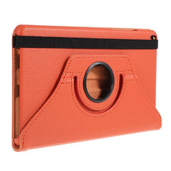 Etui en PU litchi orange pour votre Samsung Galaxy Tab A 8.0 (2019) SM-T295