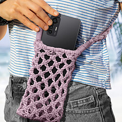 Acheter Avizar Sac Bandoulière pour Smartphone en Crochet Tressé Série TressBag Violet