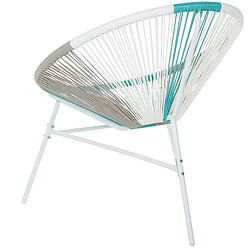 Beliani Chaise de jardin ACAPULCO Blanc pas cher