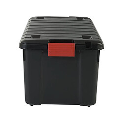 Avis IRIS OHYAMA Lot de 3 boites de rangement bricolage - Store It All - 75 L - Noir et rouge - 78 x 39,5 x 35 cm