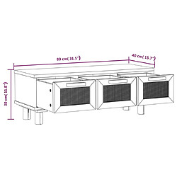 VidaXL Table Basse 80x40x30 cm Blanc pas cher