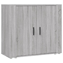 Maison Chic Commode Buffet - Meuble de rangement Sonoma gris 80x33x70 cm Bois d'ingénierie -GKD96690