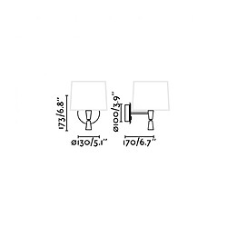 Avis faro Applique avec liseuse Mambo Corps métallique 1 ampoule 17,3cm