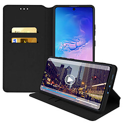 Avizar Housse Samsung Galaxy S10 Lite Étui Folio Portefeuille Fonction Support Noir