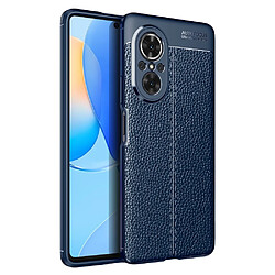 Coque en TPU anti-rayures, texture litchi bleu pour votre Huawei nova 9 SE