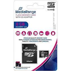 MediaRange MR957 Carte mémoire 8 Go MicroSDHC Classe 10