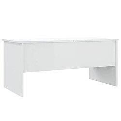 Acheter vidaXL Table basse blanc brillant 102x50,5x46,5 cm bois d'ingénierie