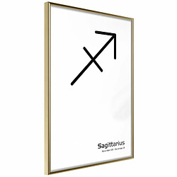 Paris Prix Affiche Murale Encadrée Zodiac Sagittarius II 20 x 30 cm Or