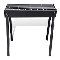 vidaXL Support de barbecue au charbon de bois Carré 75x28 cm